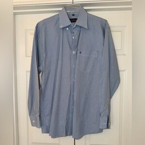 Classic Blue Checkered Dress Shirt